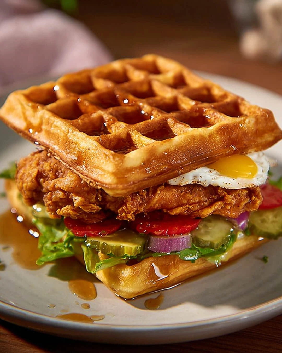 Here is what I love most about my Chicken Waffle Sandwich
