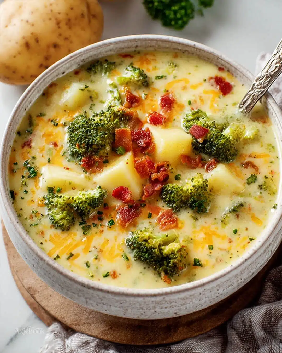 How I Make This Cheddar Broccoli Potato Soup