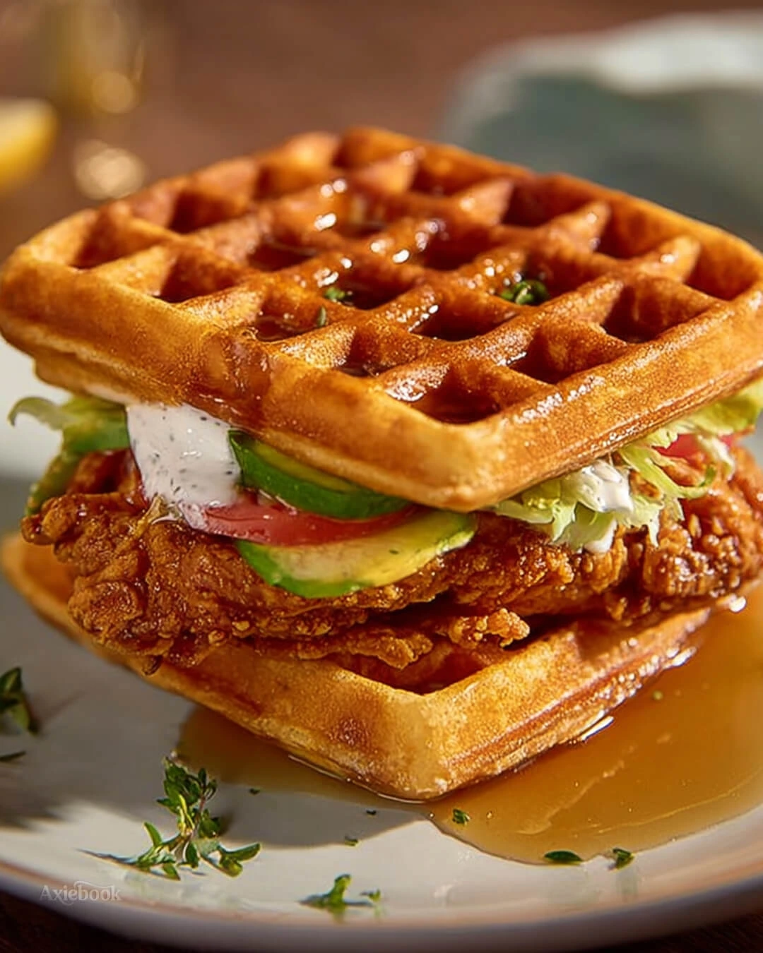 How I Make This Fried Chicken Waffle Sandwich