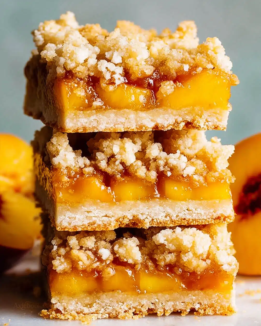How I Make This Peach Crumble Bars