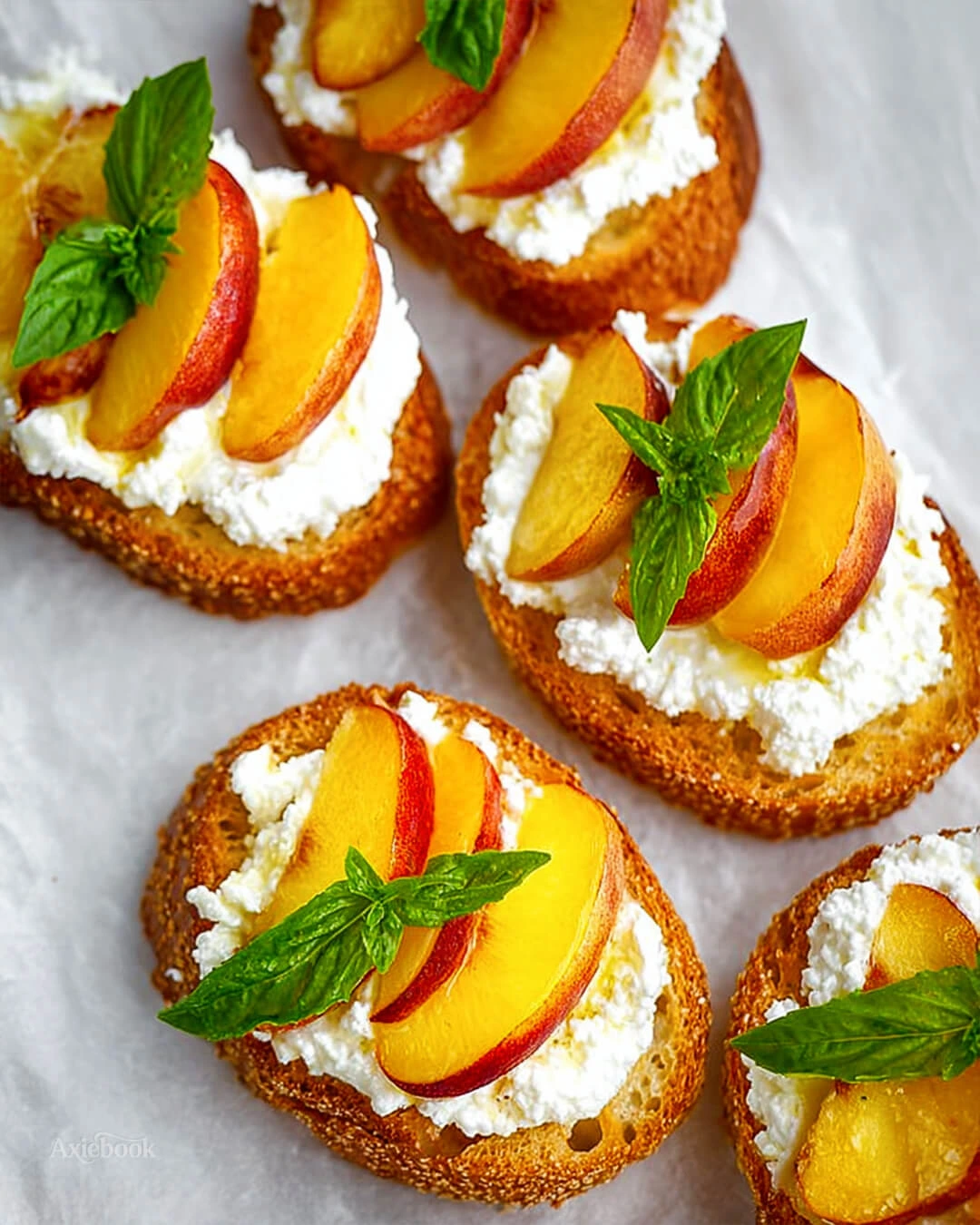 How I Make This Peach and Goat Cheese Bruschetta