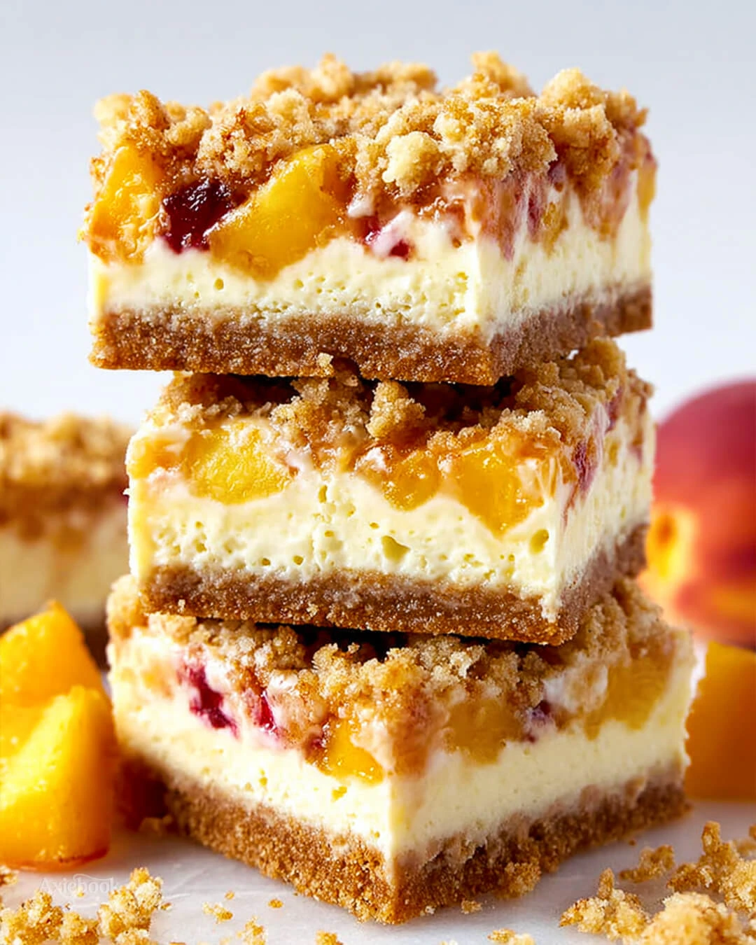 My Foolproof Method for Peach Cobbler Cheesecake Bars