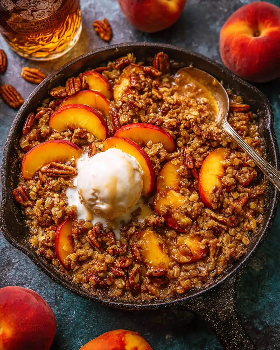 My Method for Bourbon Pecan Peach Crisp
