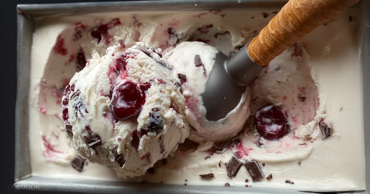 No-Churn Cherry Chocolate Ice Cream