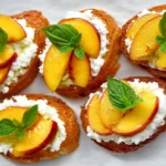 Peach and Goat Cheese Bruschetta