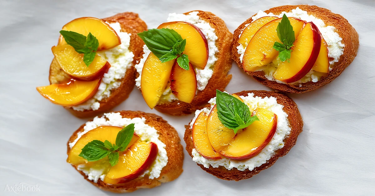 Peach and Goat Cheese Bruschetta