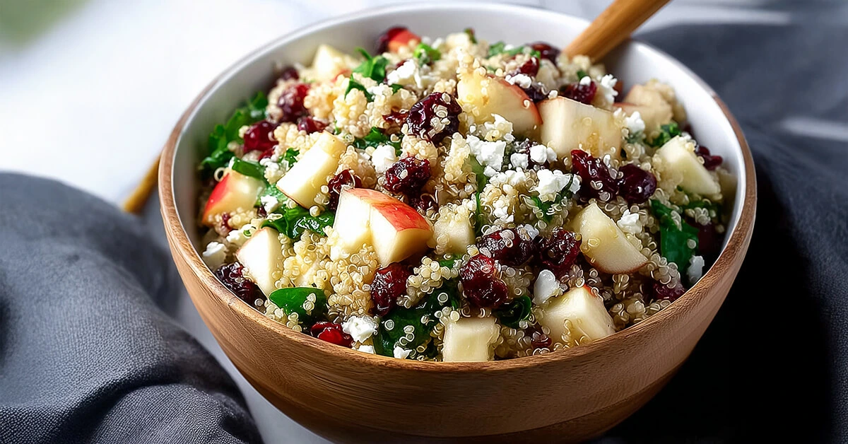 The Best Cranberry Apple Quinoa Salad