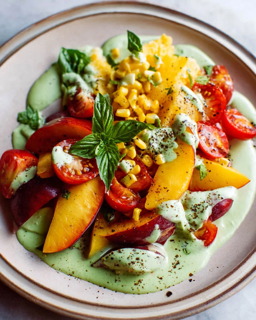 The Little Tricks I Use for Tomato Peach Salad
