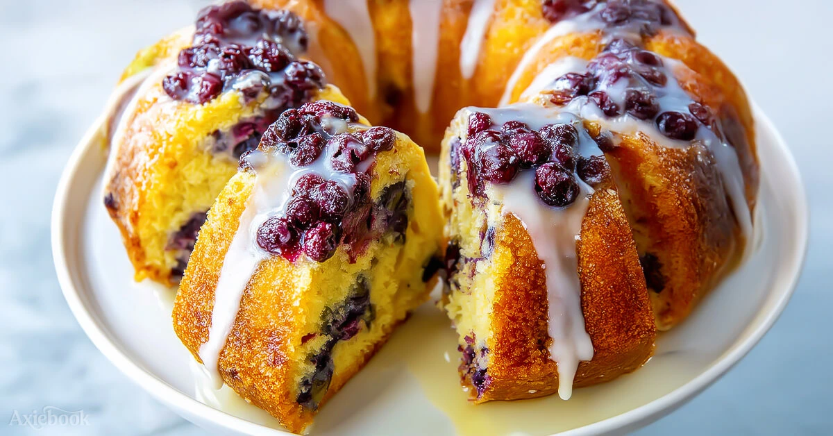 The Most Tender Blueberry Bundt Cake