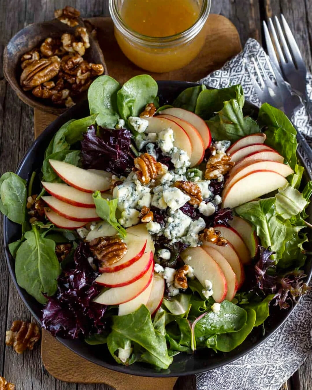 What Goes Into My Apple Walnut Blue Cheese Salad