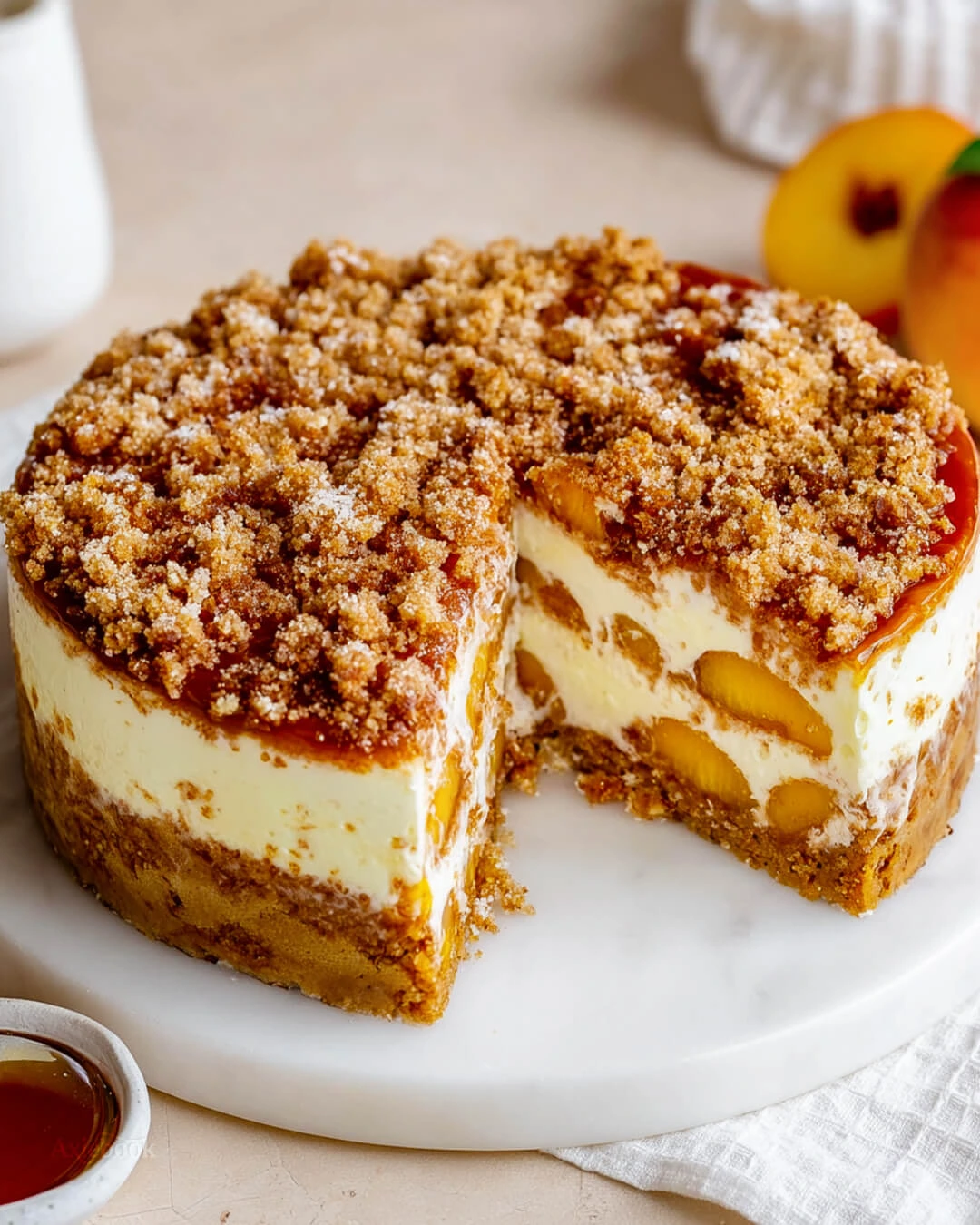 What I Do to Make My Peach Crumble Cheesecake So Good