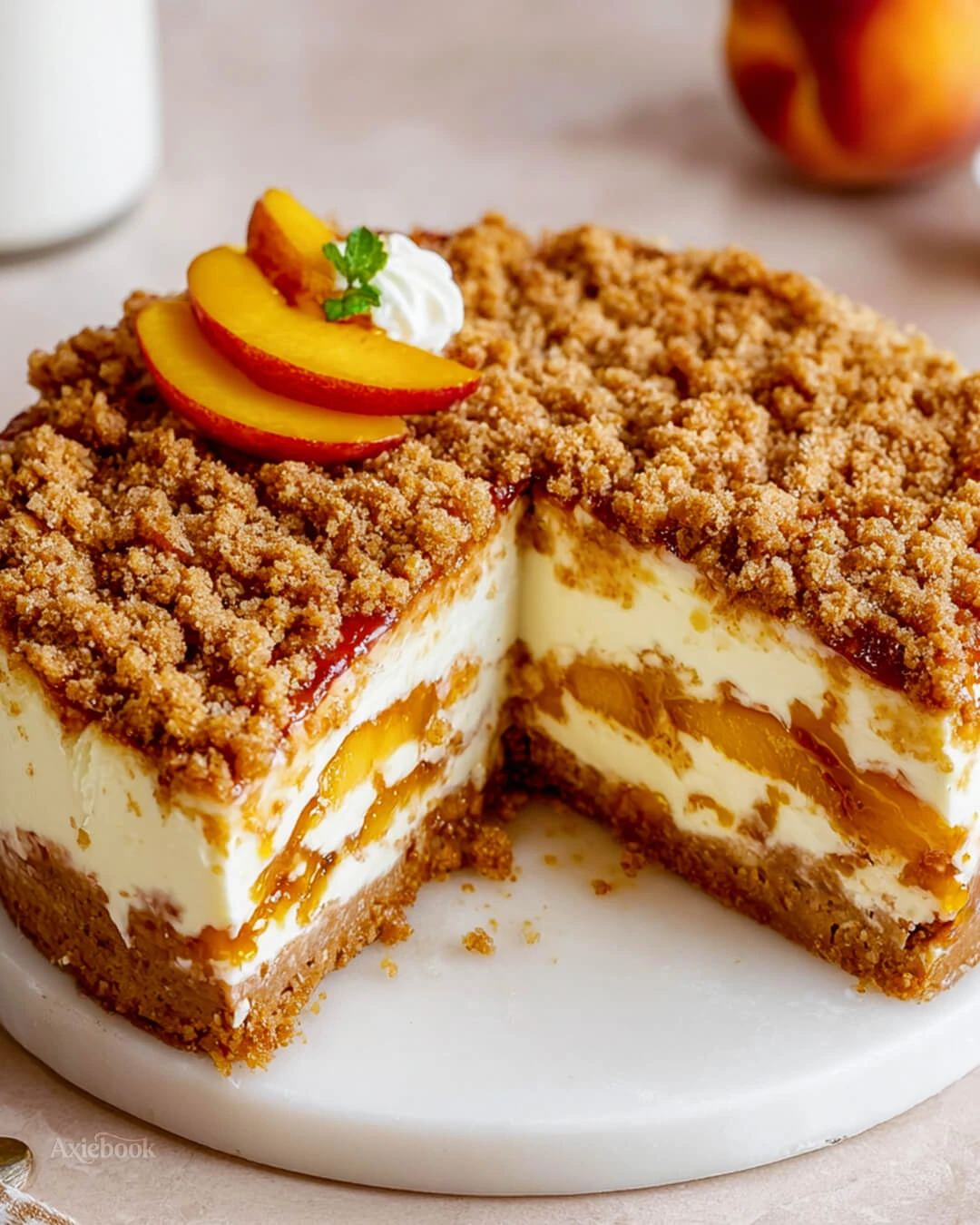 What Youll Need to Make This Peach Crumble Cheesecake