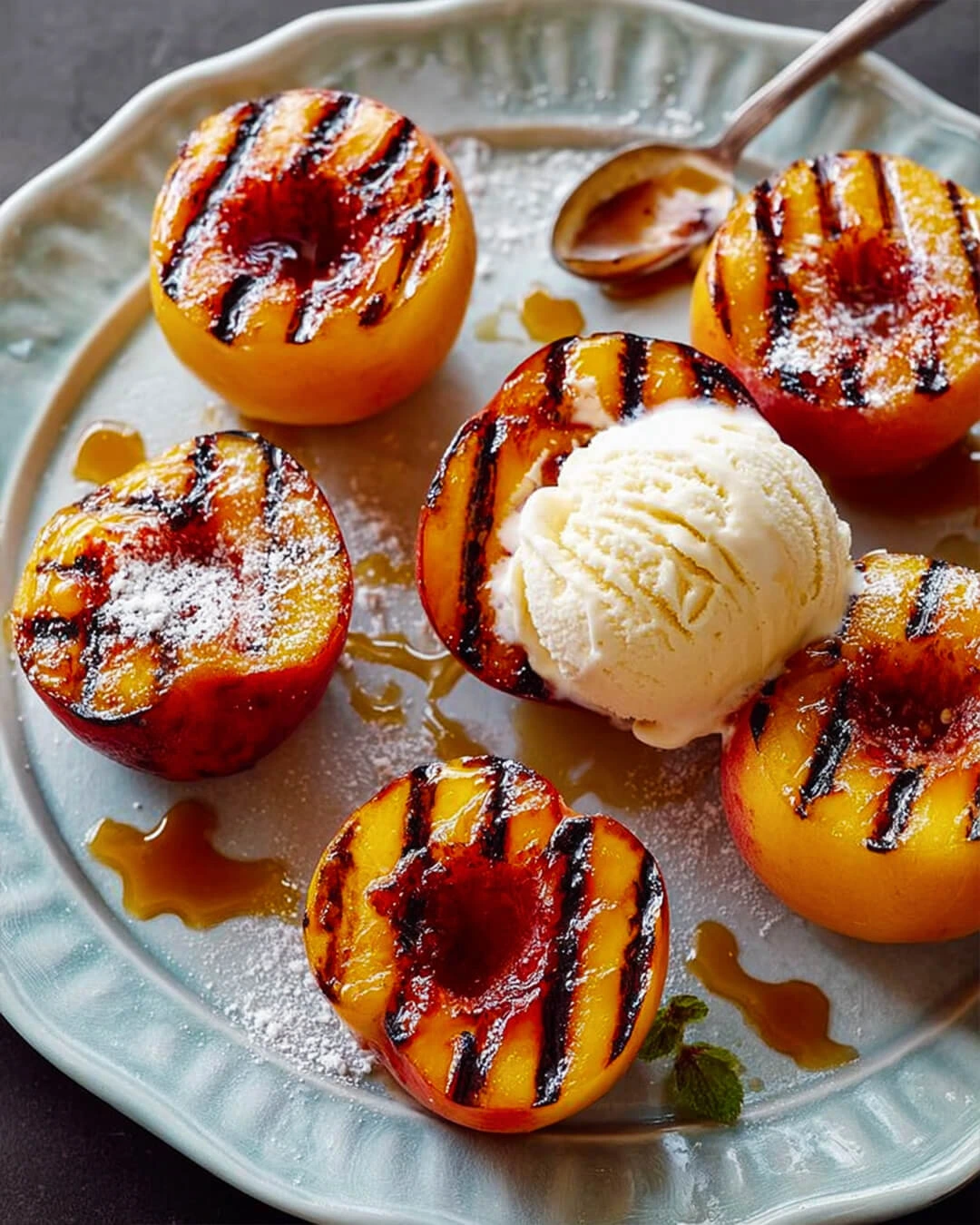 What Youll Need to Make This Vanilla Ice Cream with Grilled Peaches