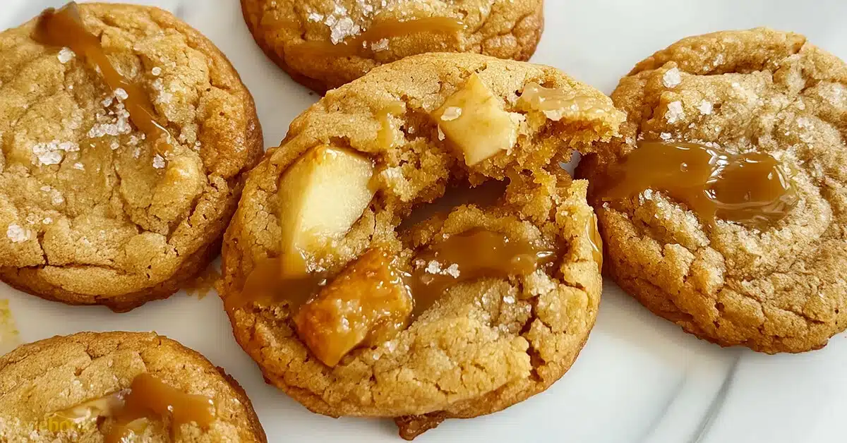 Easy Caramel Apple Cookies