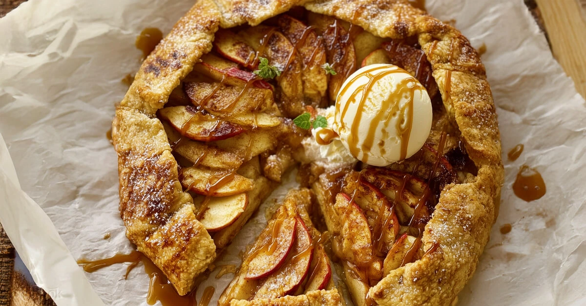 Easy Caramel Apple Galette