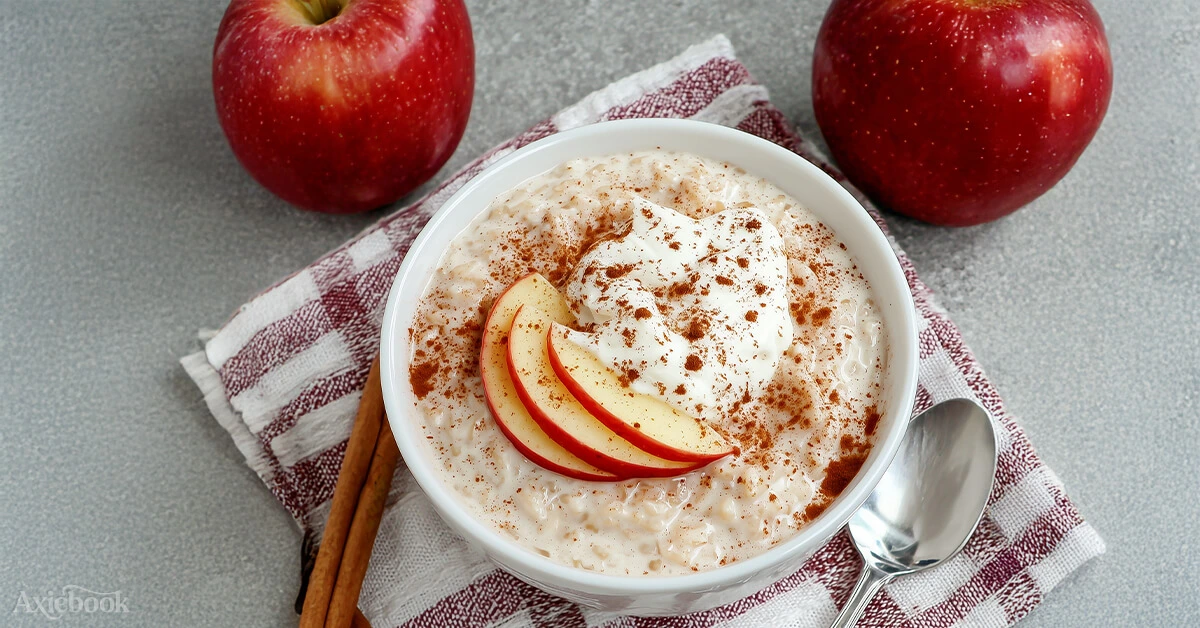 Easy Creamy Cinnamon Apple Rice Pudding