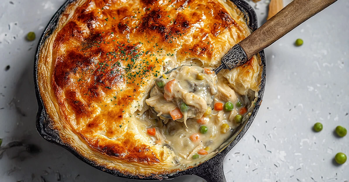 Easy Skillet Chicken Pot Pie