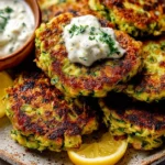 Easy Zucchini Fritters with Creamy Yogurt Sauce