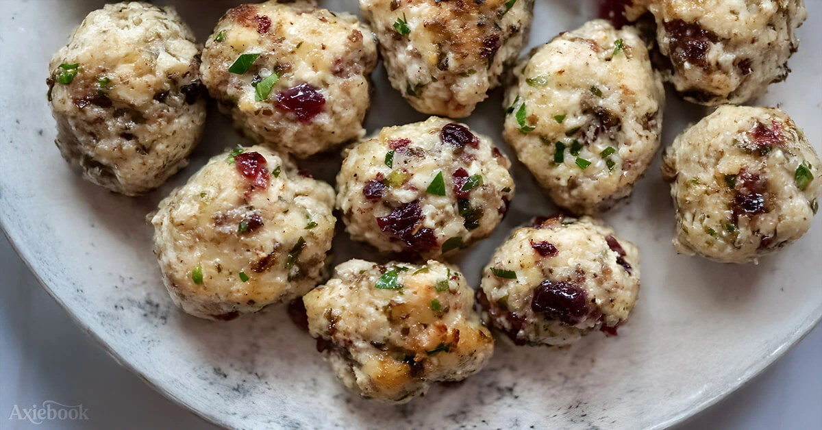 Festive Turkey Cranberry Meatballs