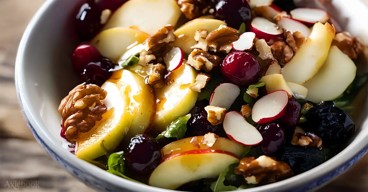 Fresh Apple Cranberry Walnut Salad