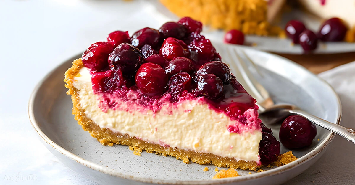 Heavenly White Chocolate Cranberry Cheesecake