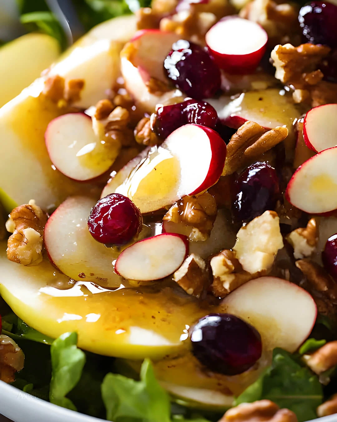 How I Make This Apple Cranberry Walnut Salad