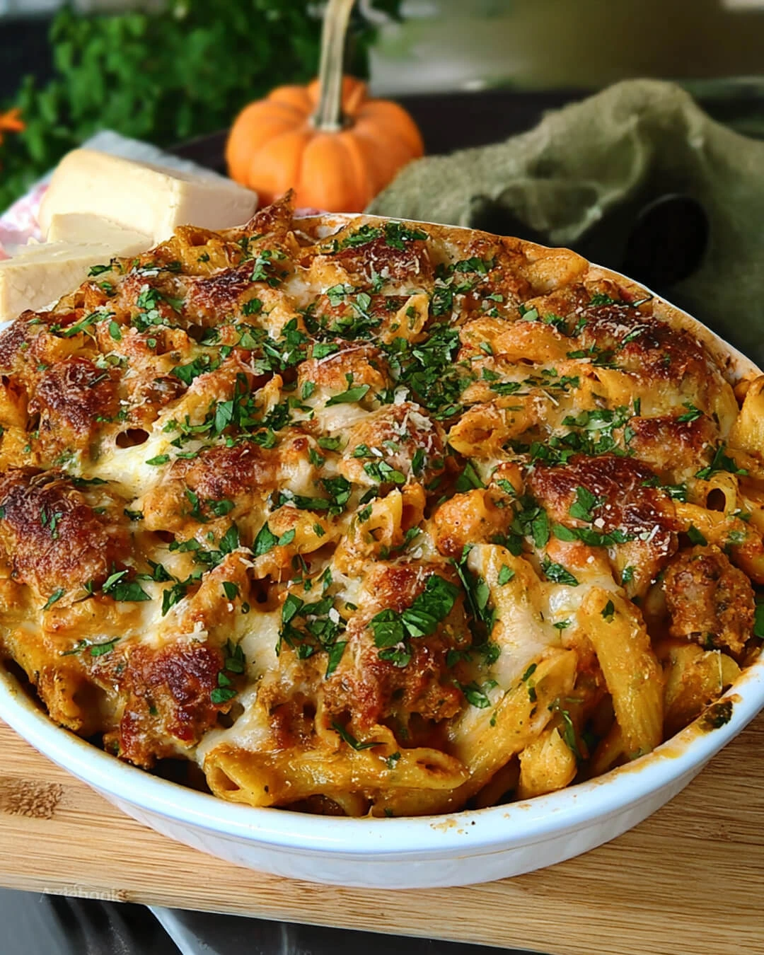 How I Make This Pumpkin Baked Ziti with Sausage