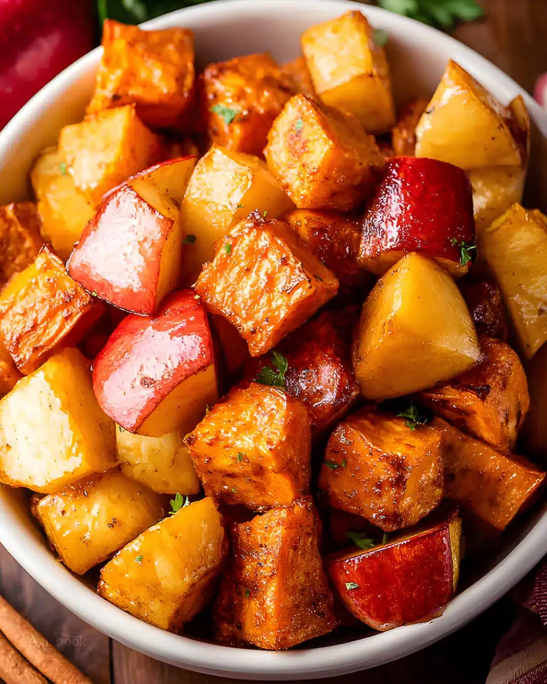 How I Make This Roasted Apples and Sweet Potatoes