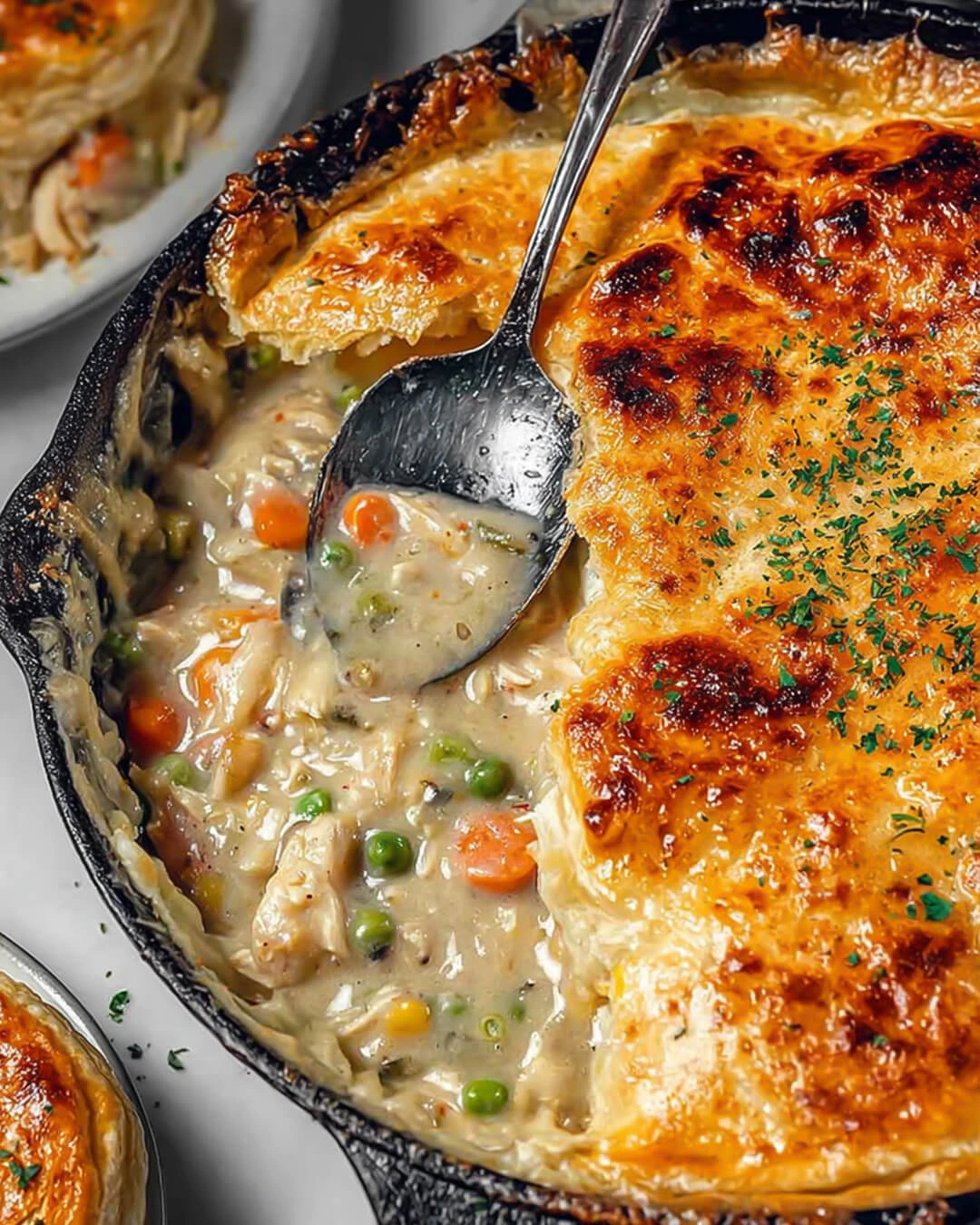 How I Make This Skillet Chicken Pot Pie