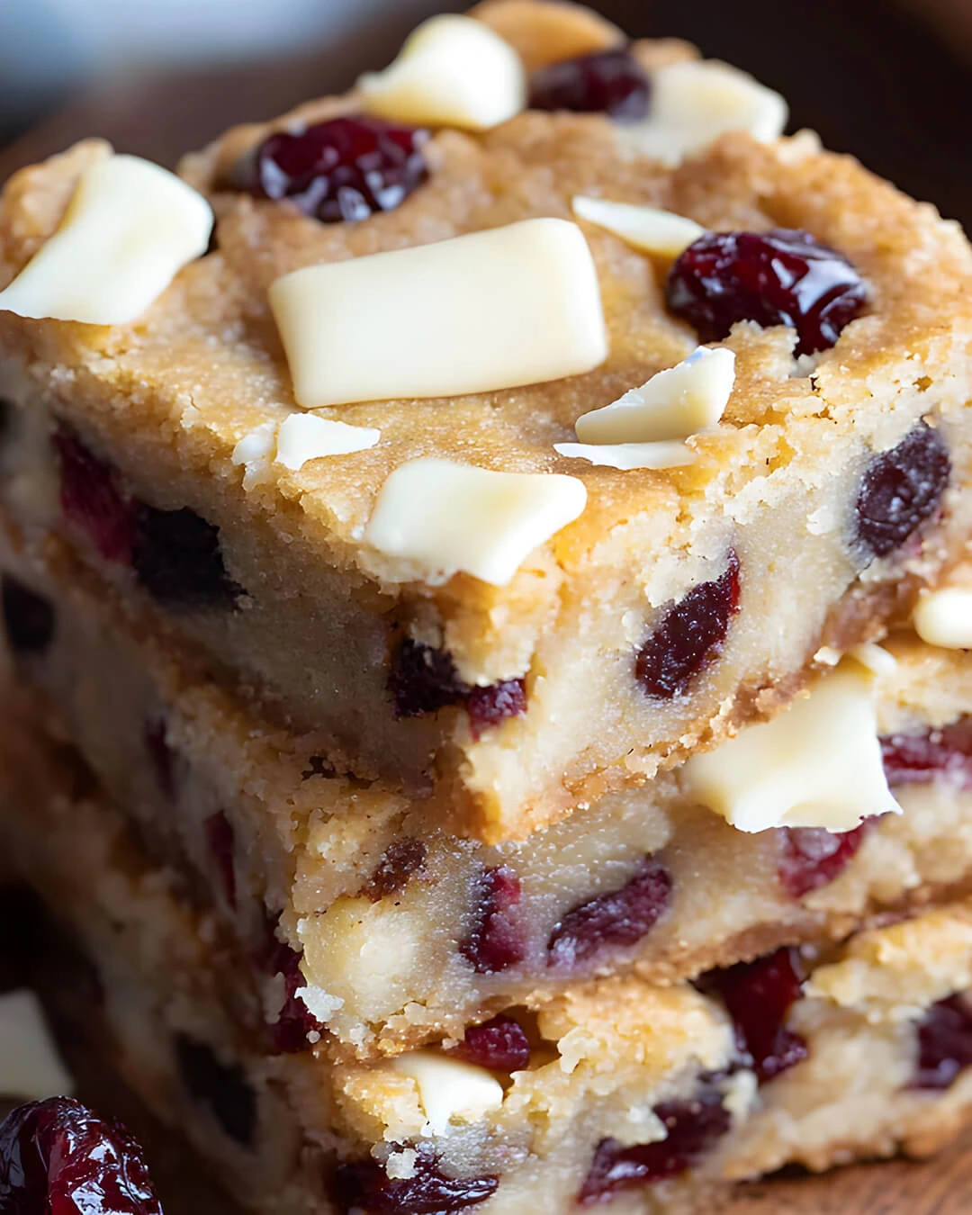 How I Make This White Chocolate Cranberry Blondies