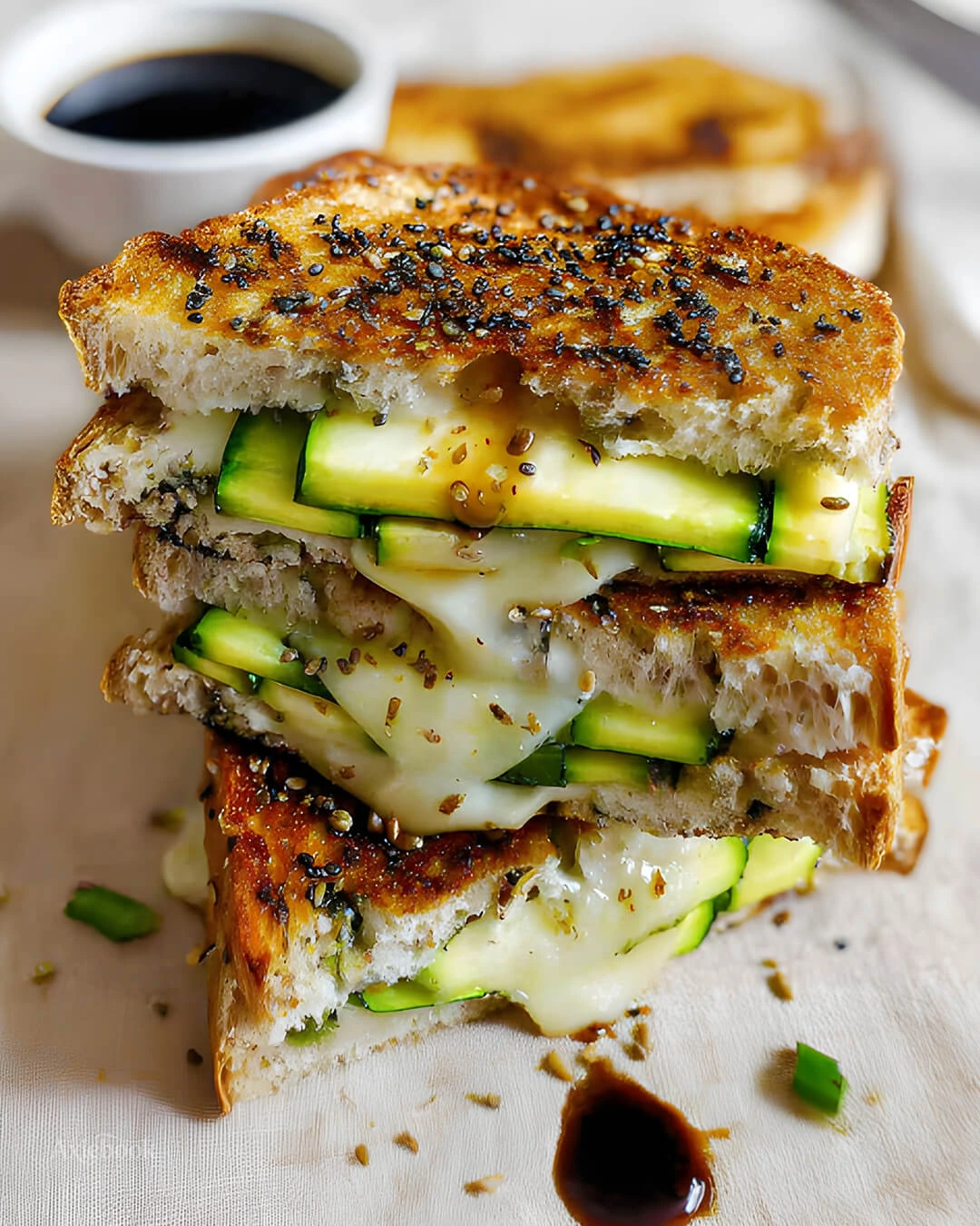 How I Make This Zucchini Cheese Panini