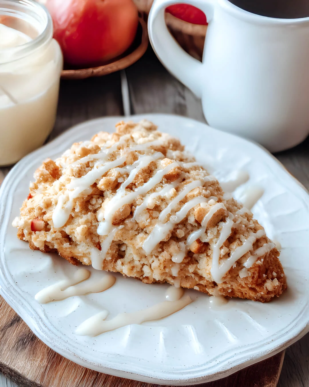 How to Make Crumbly Apple Streusel Scones