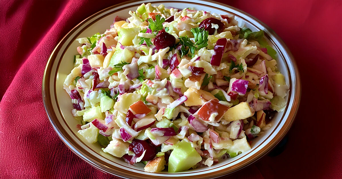 Irresistible Apple Cranberry Coleslaw