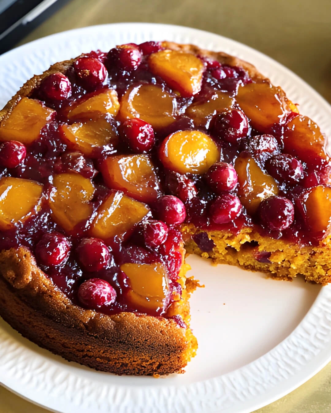 My Method for Cranberry Pumpkin Upside down Cake