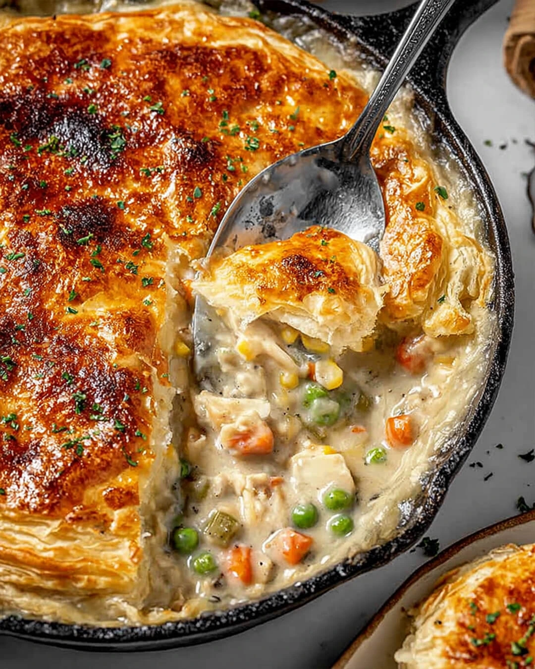 My go to methods for Skillet Chicken Pot Pie success