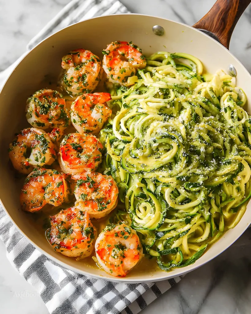 My kitchen secrets for getting this Garlic Butter Shrimp Zucchini Noodles just right
