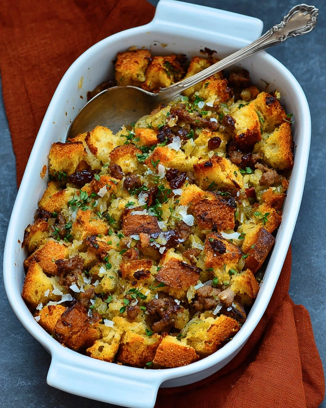 My kitchen secrets for getting this Sausage Stuffing just right