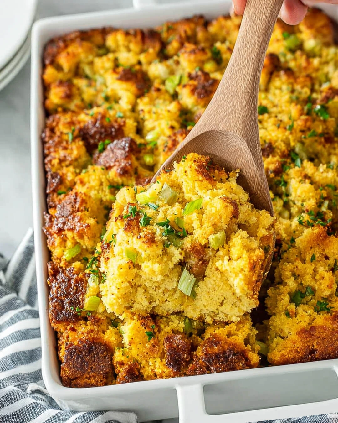 My kitchen secrets for getting this Southern cornbread dressing just right