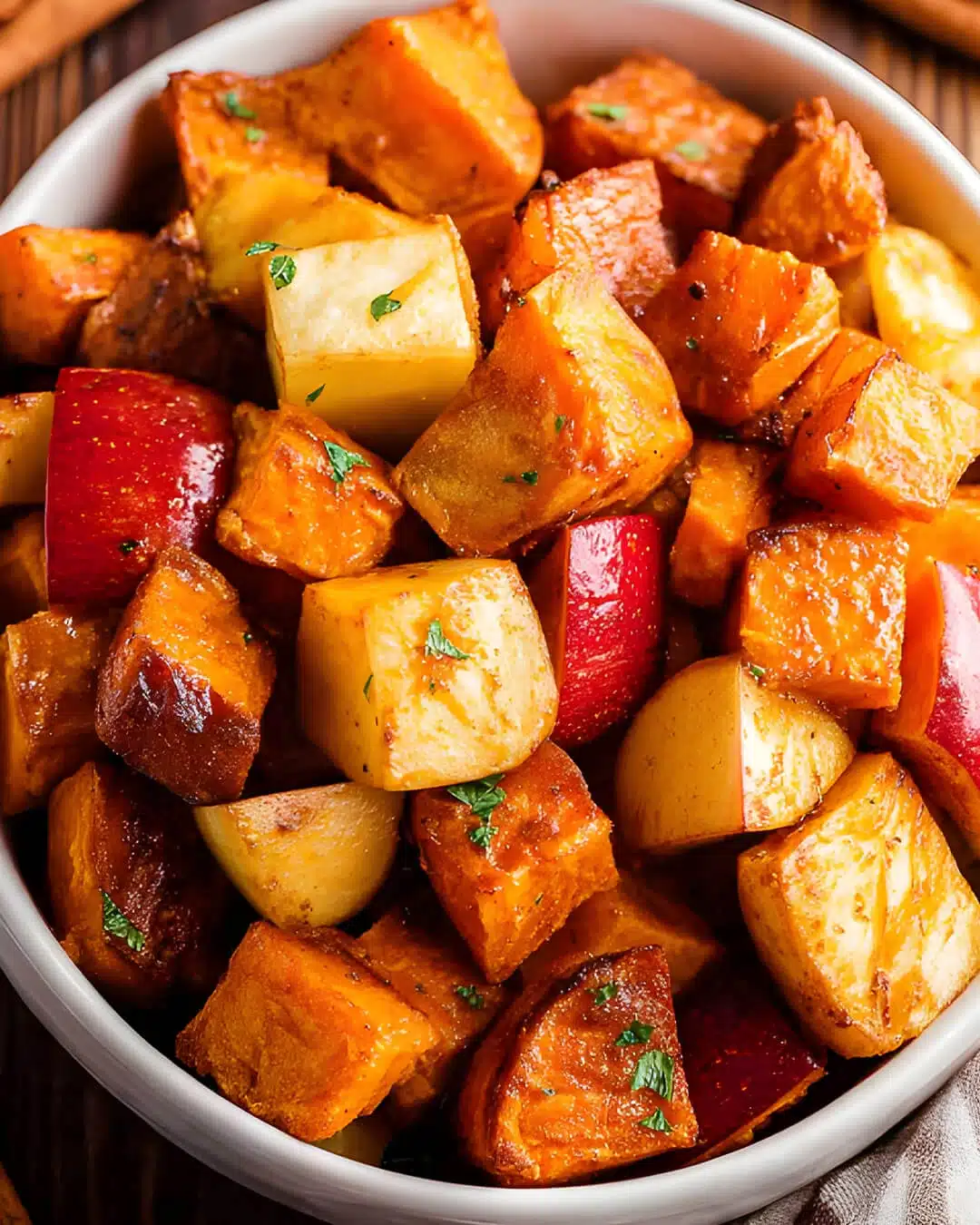 My personal tricks for the best Roasted Apples and Sweet Potatoes