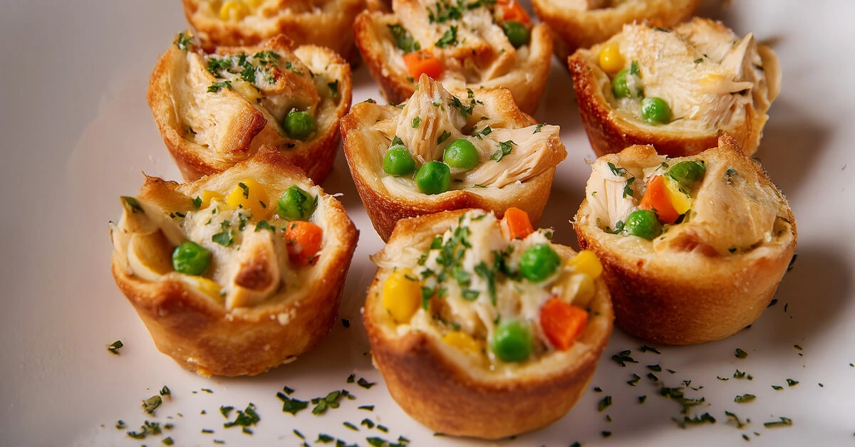 The Best Chicken Pot Pie Bites