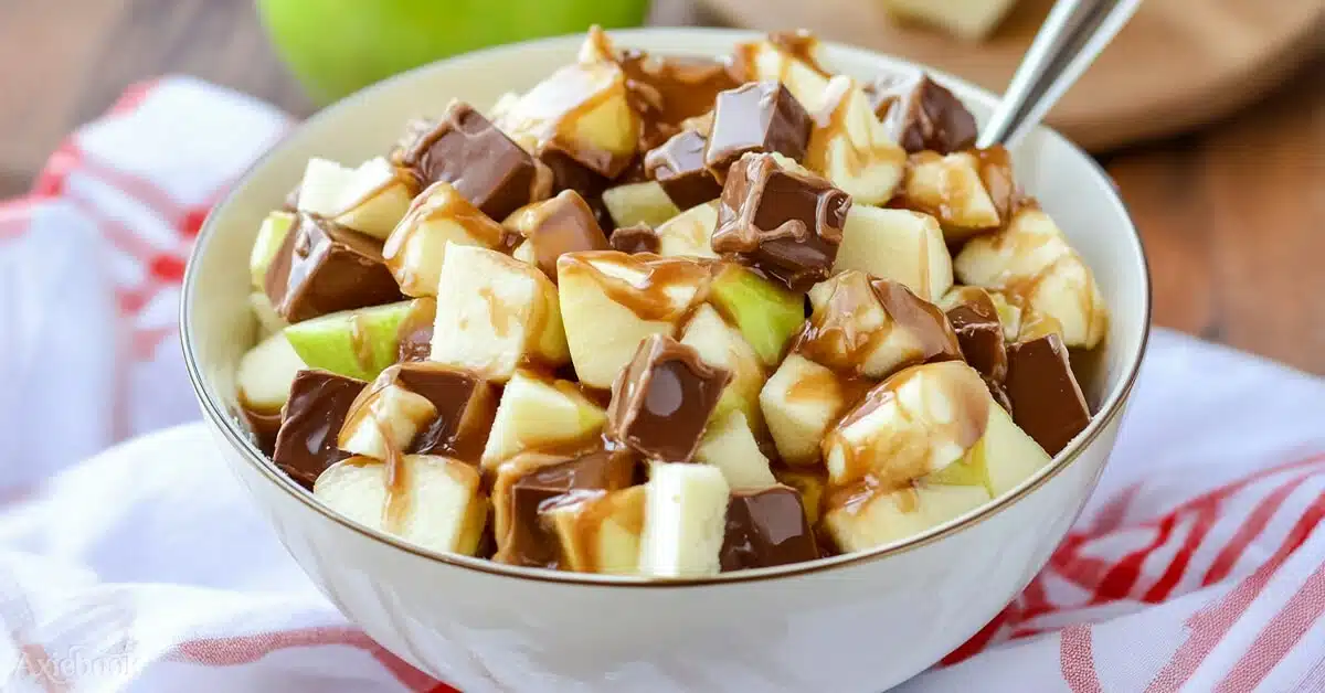 The Best Snickers Caramel Apple Salad