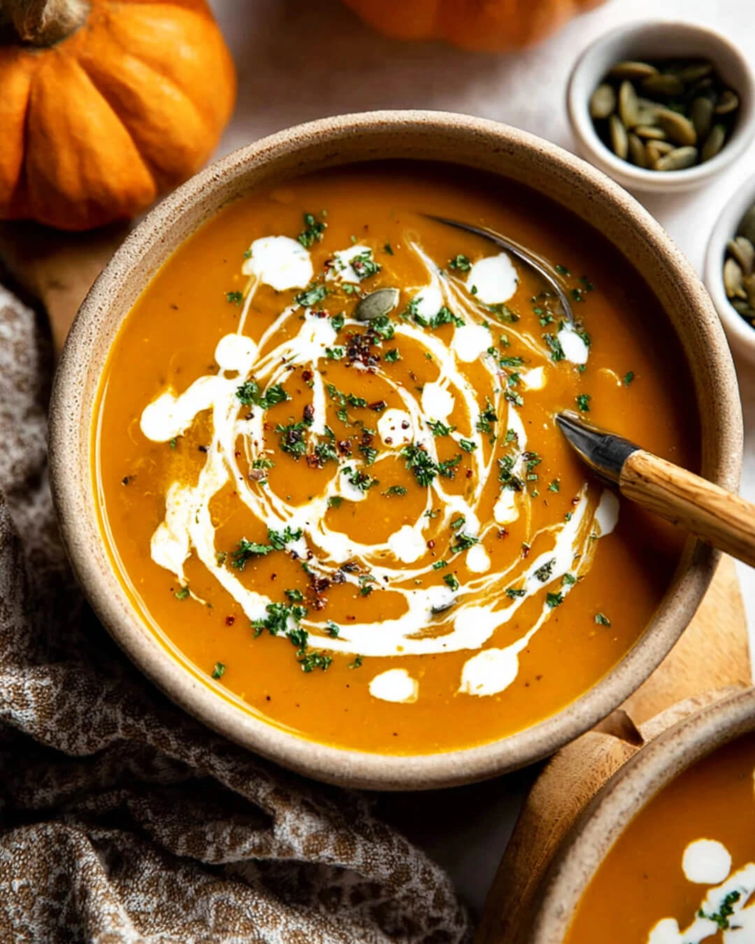The ingredients I use for Pumpkin Soup