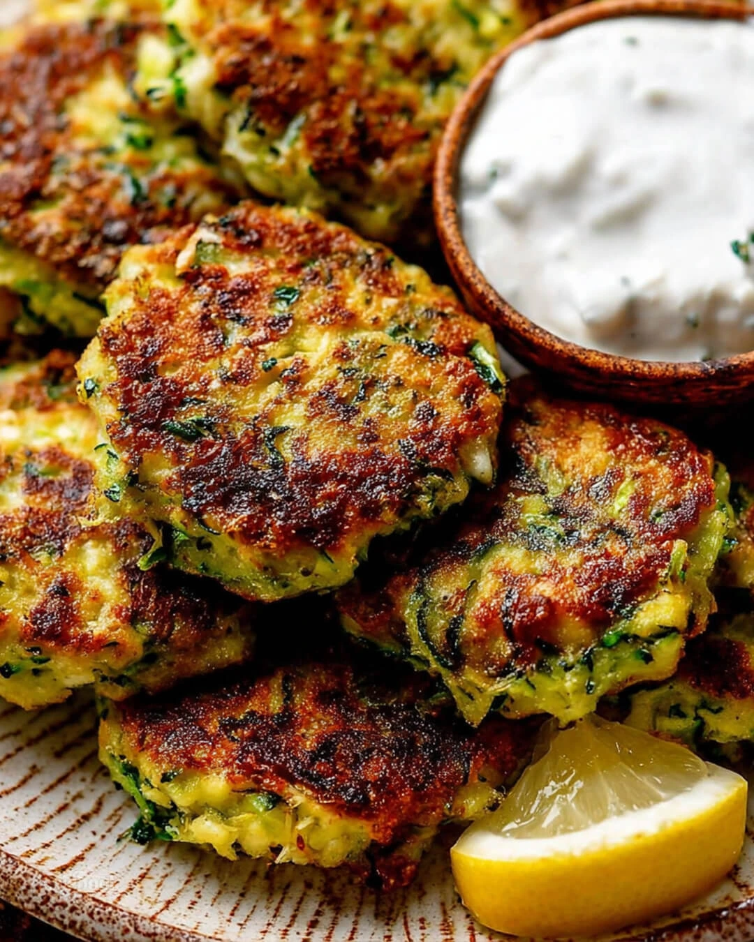 What you will need to make this Zucchini Fritters with Creamy Yogurt Sauce