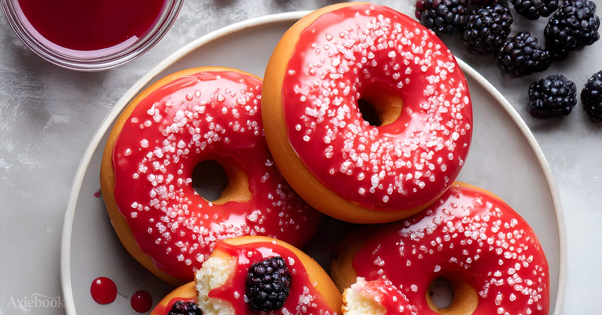 The Best Homemade Blackberry Glazed Donuts
