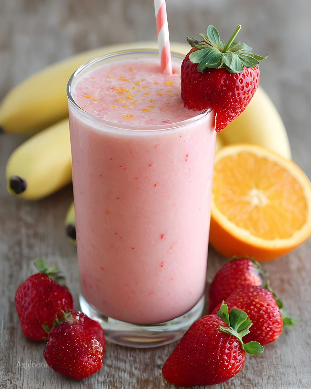 What you will need to make this Sunrise Strawberry Smoothie