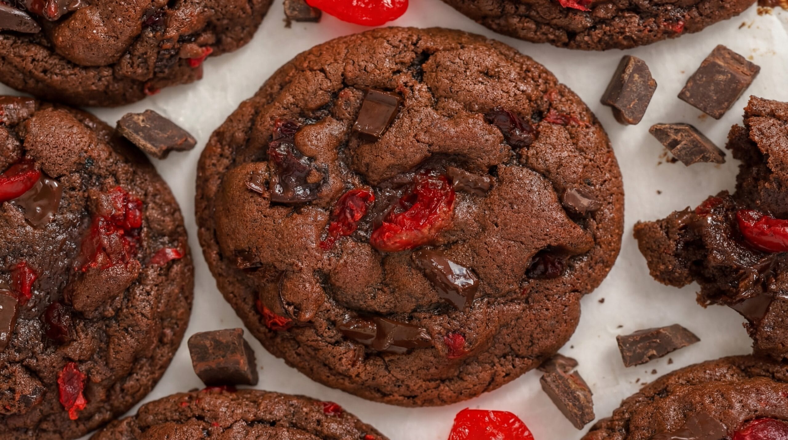 Chocolate Cherry Cookies Recipe - Featured Image