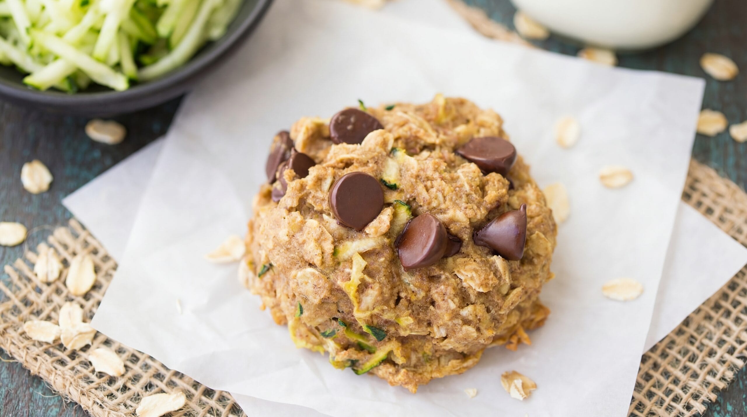 Chocolate Chip Zucchini Cookies Recipe - Featured Image