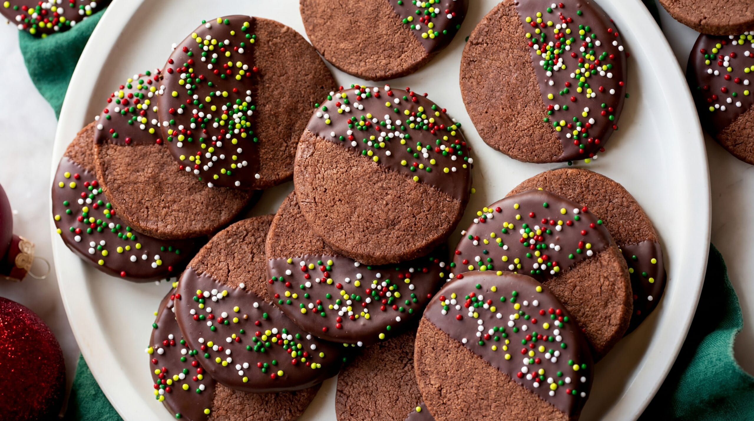 Chocolate Shortbread Cookies Recipe - Featured Image