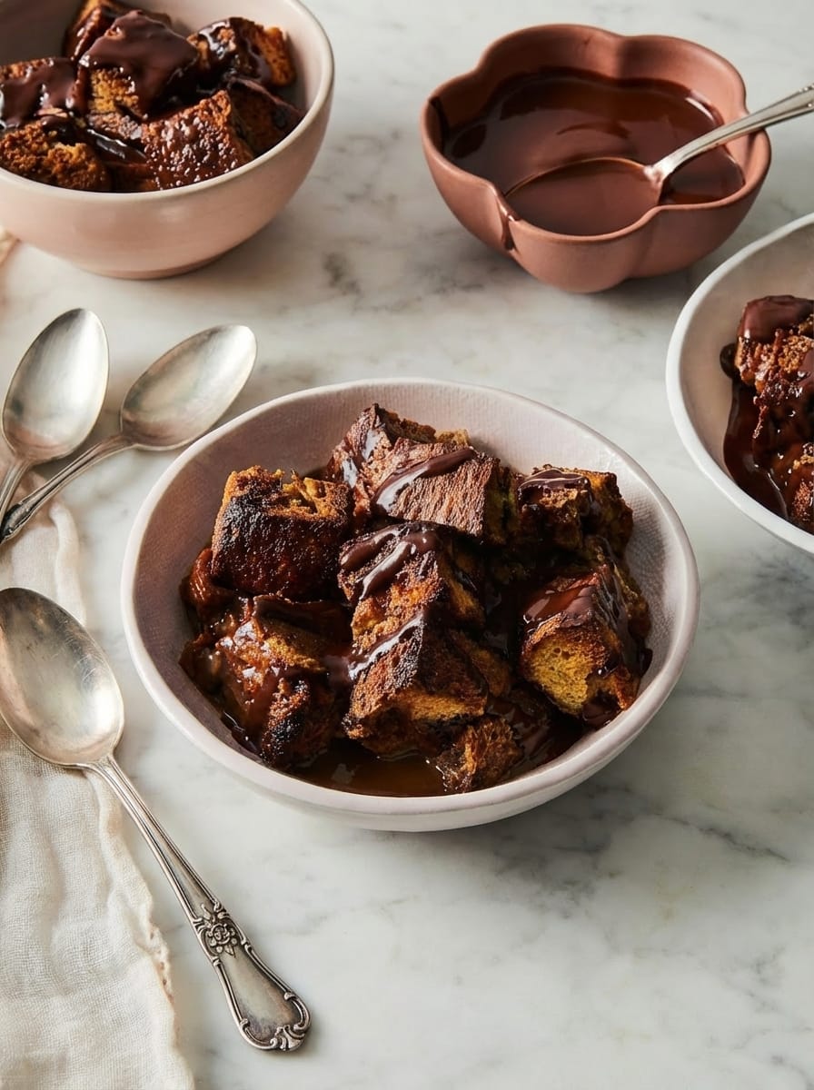 Everything You Need for Hot Chocolate Bread Pudding