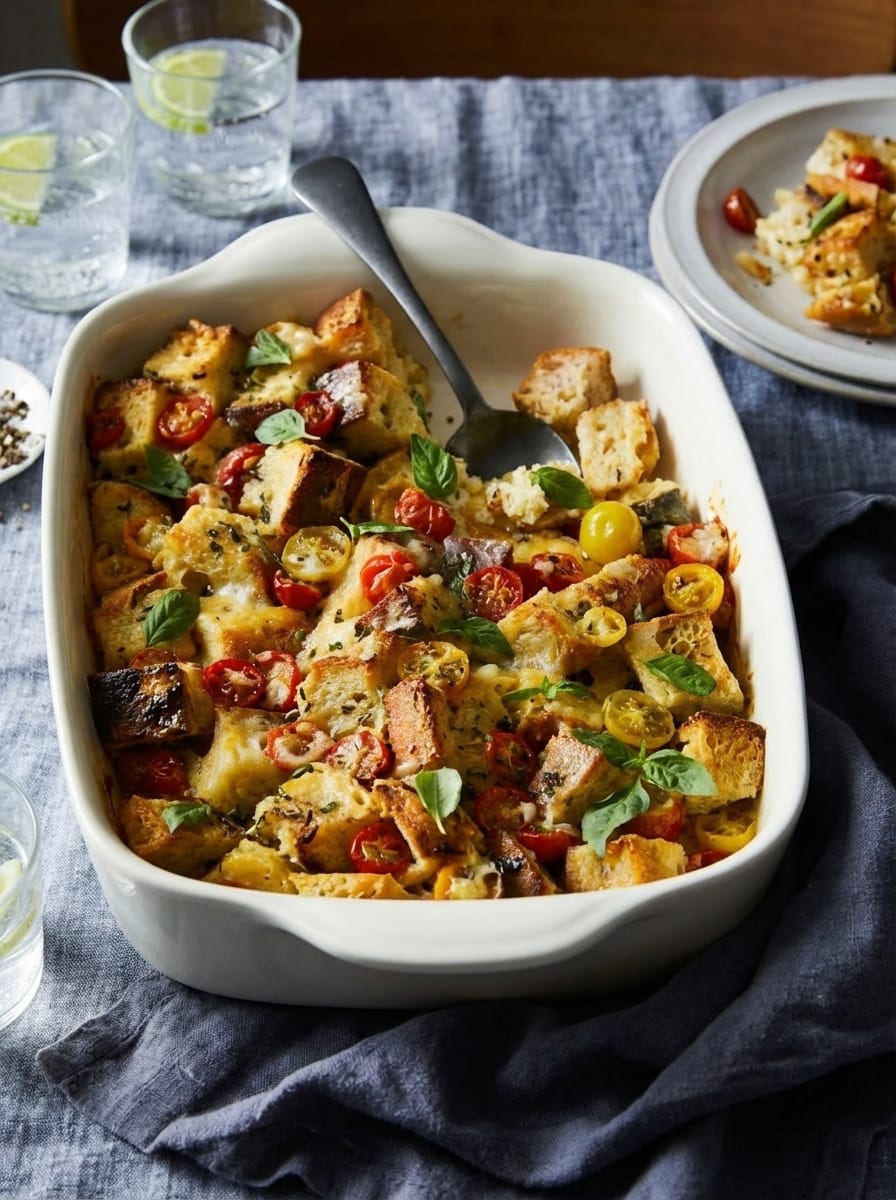 Zesty Tomato Cheddar Bread Pudding Recipe Everything You Need for Perfect Tomato Cheddar Bread Pudding